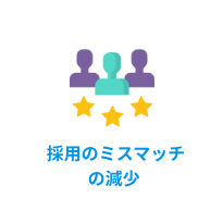 採用のミスマッチの減少